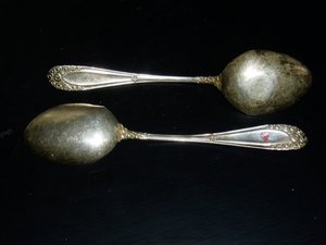 Two Sterling Silver Serving Spoons, Kenilworth Pattern, c. 1887