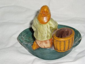 Dieppe France Pottery, Figural Bowl, Fisherman