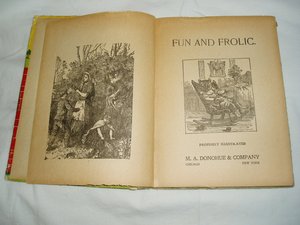 Children's Book, Fun and Frolic, Engraved Drawings