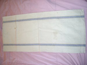 Feedsack Material, Striped, Heavy Duty, Upholstery Fabric