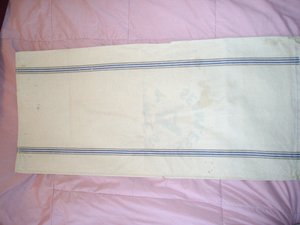 Feedsack Material, Striped, Heavy Duty, Upholstery Fabric