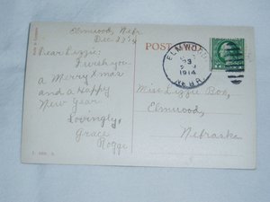 Postcard, RPPC, Real Photo Child Angel, Violin, and Candle Tree, 1914