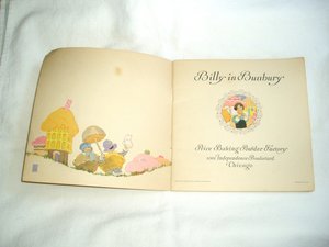 Billy in Bunbury, Children's Advertising Recipe & Story Book, 1925
