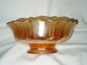 Carnival Glass Bowl, Fenton's Stippled Rays