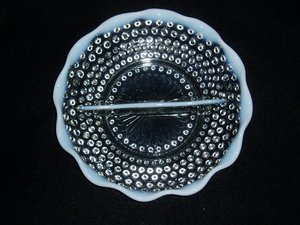 Moonstone Divided Dish,Anchor Hocking, 1940's