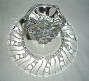 Glass Cake Stand, Crystal, Smaller Size