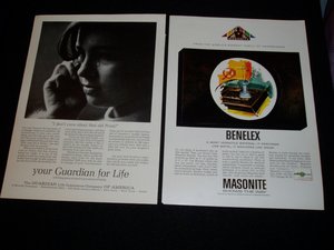 Ads, 1965 Fords, Guardian Life, Masonite