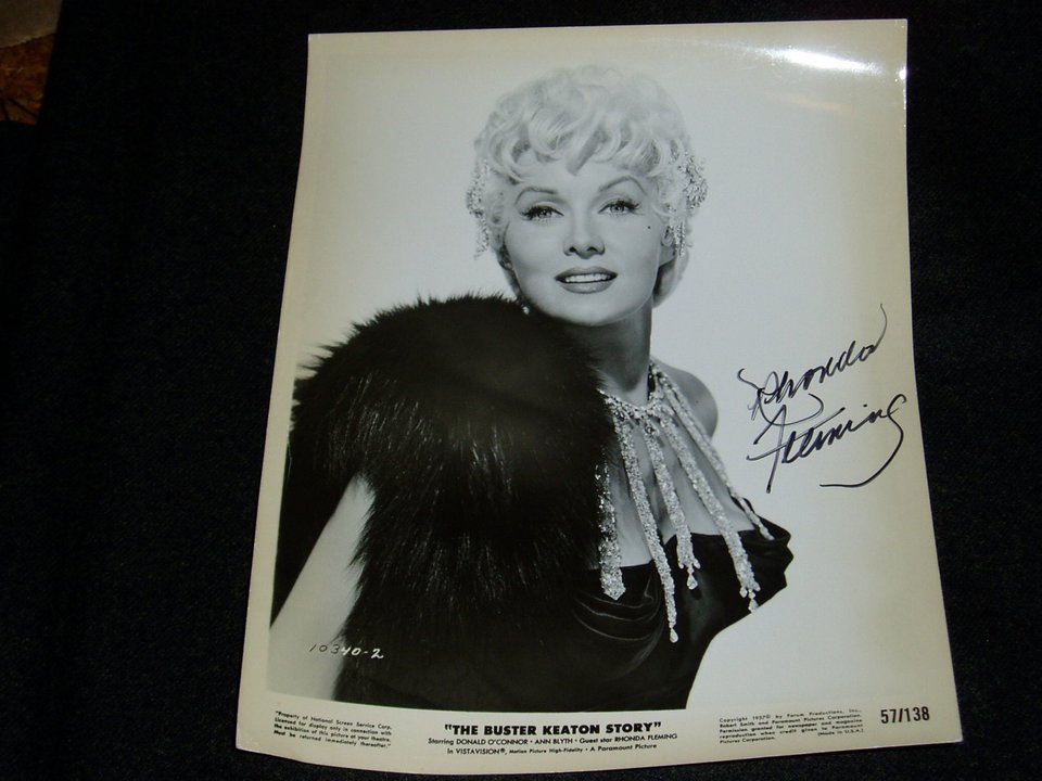 Autograph,  Rhonda Fleming, The Buster Keaton Story, 1957
