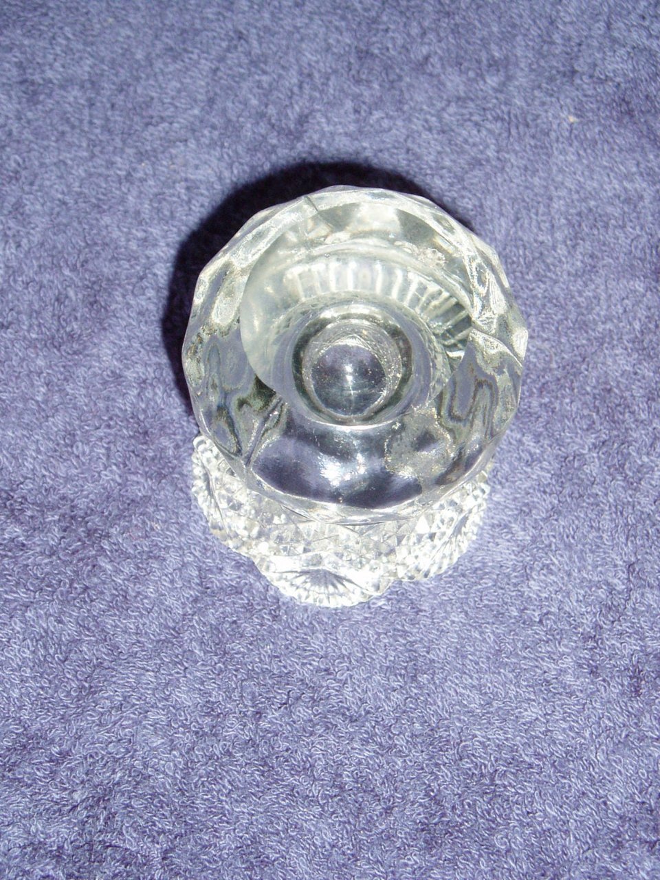 Toothpick Holder/Bud Vase, Lead Crystal, Fan & Diamond