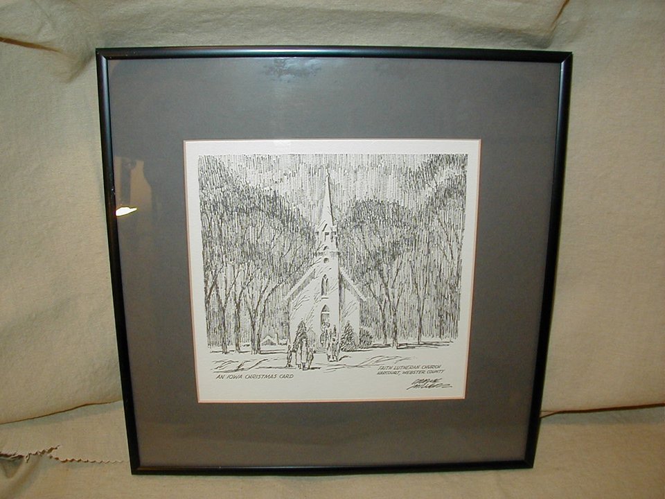 Etching, Frank Miller, An Iowa Christmas Card