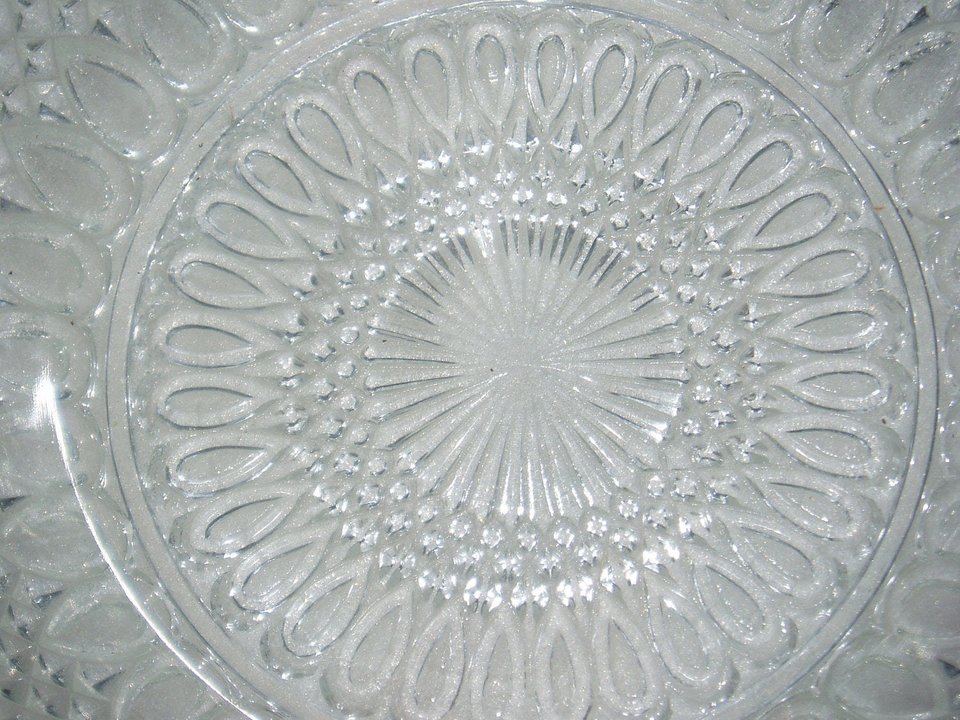 English Salad Bowl, Lead Crystal with Silver Plate Utensils