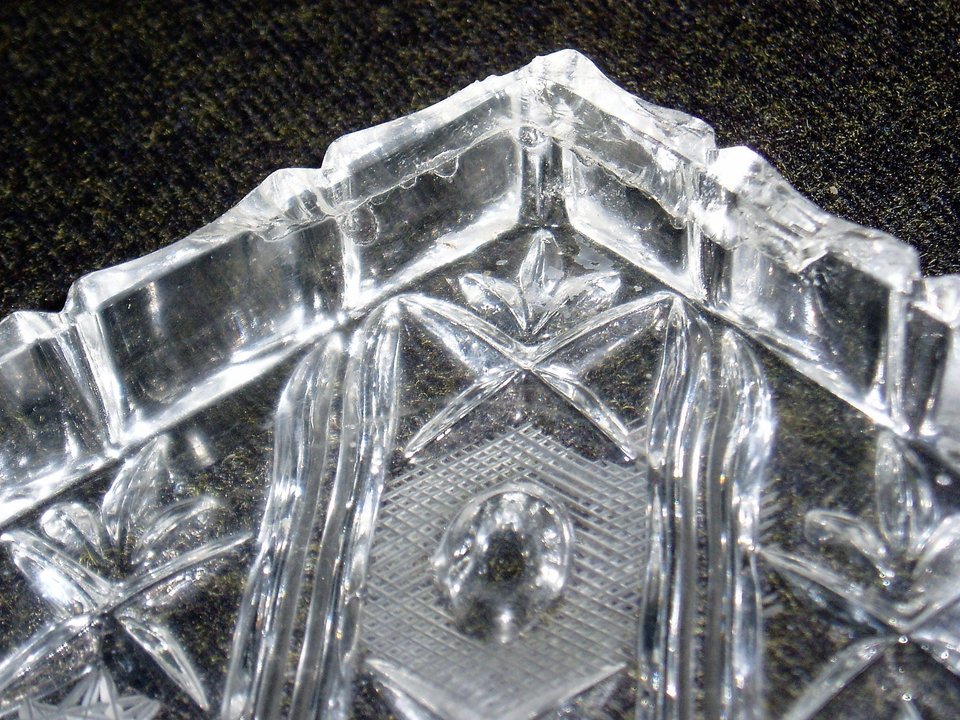 Cut Glass Cream and Sugar on Matching Tray, Vintage