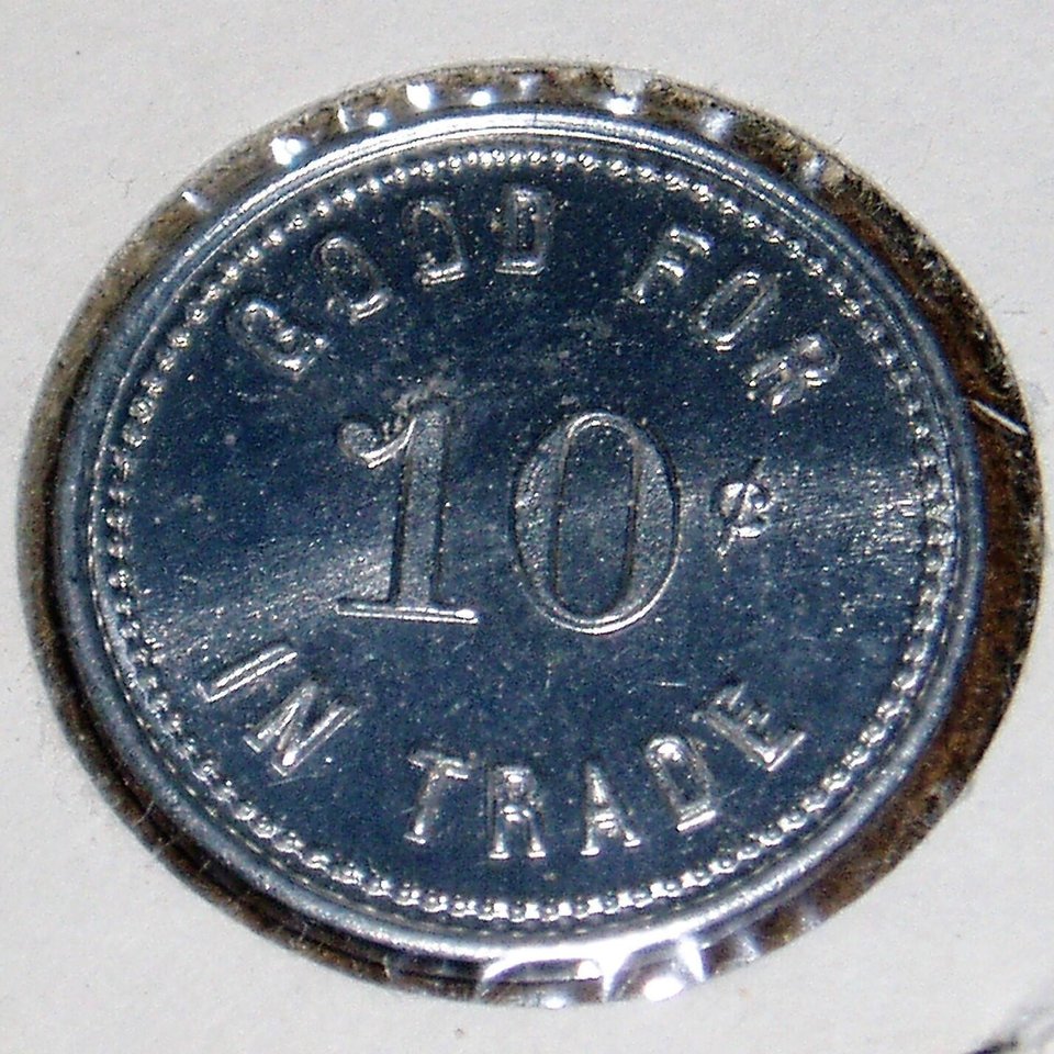 Iowa Trade Token, Audubon, Mispelled, Keith & Hansen 10c