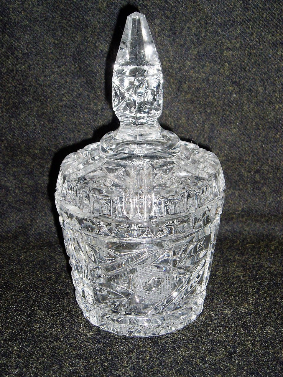 Cut Glass Cream and Sugar on Matching Tray, Vintage