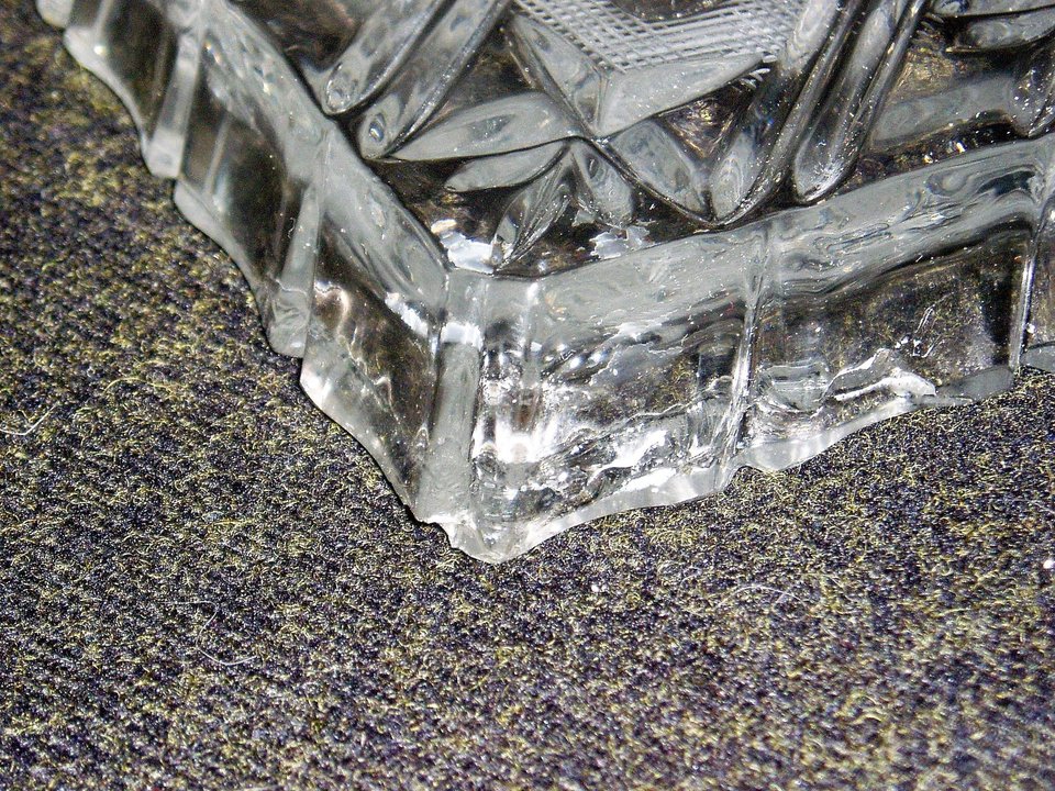 Cut Glass Cream and Sugar on Matching Tray, Vintage