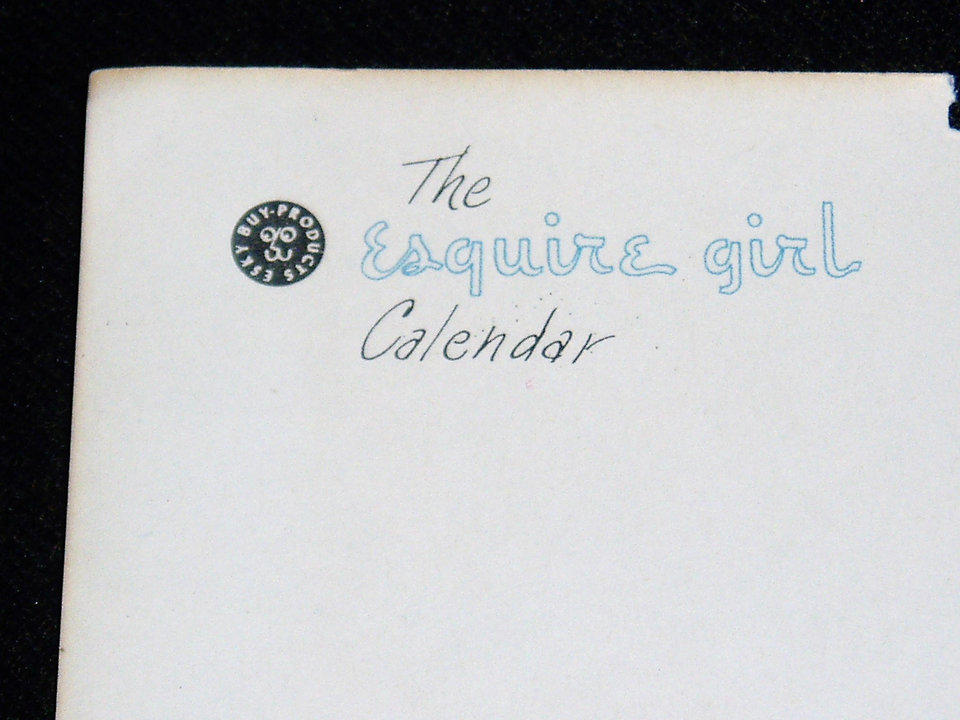 Pinup Calendar Page, Esquire March 1947 Vargas