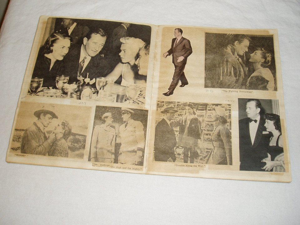 Handmade Scrapbook, John Wayne, Hollywood Movie Star