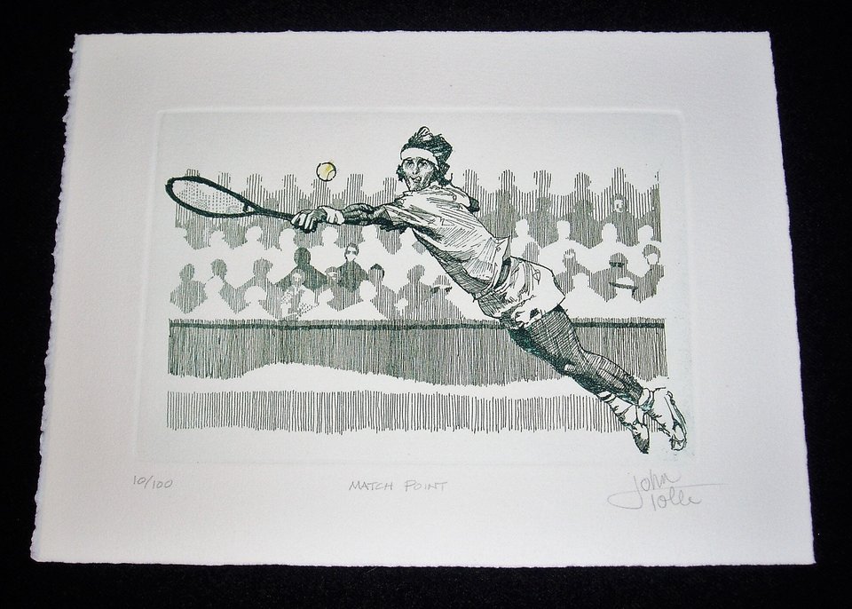 Bob Tolle "Match Point" Numbered Print, Low Number 10/100