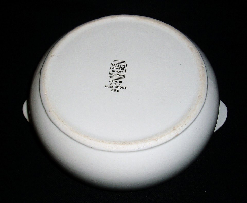 Hall Rose White 2 Casseroles with Lid