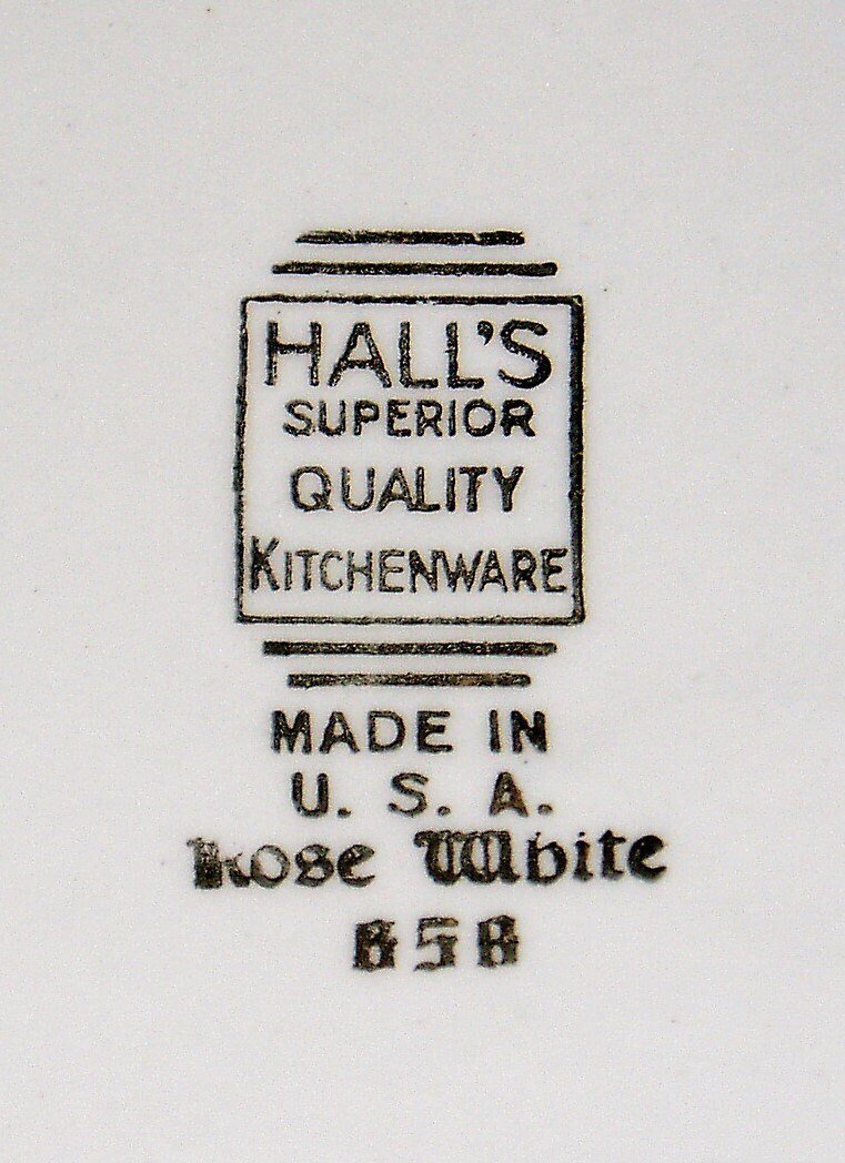 Hall Rose White 2 Casseroles with Lid