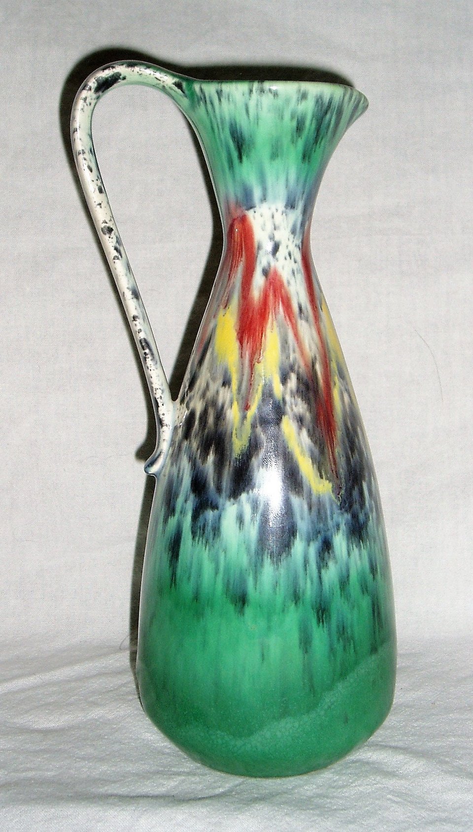 Üebelacker Keramik West Germany Handled Vase / Ewer