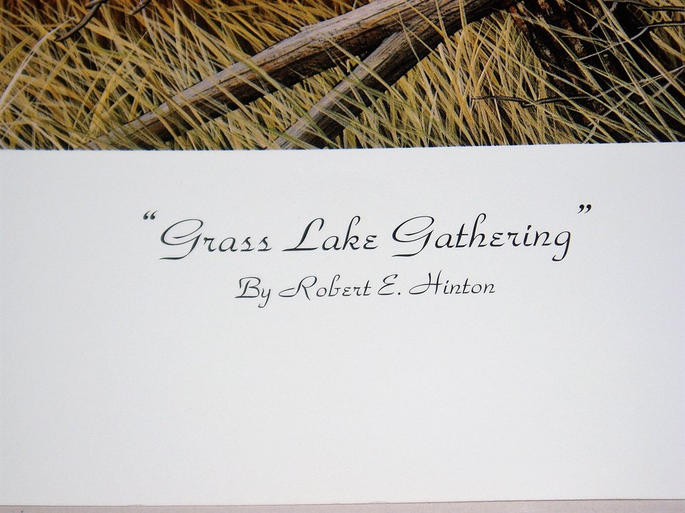 Robert Hinton Numbered Print, Grass Lake Gathering, Free USA Shipping