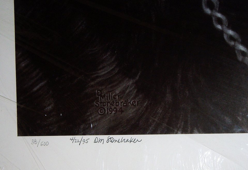 Signed Numbered Print, Tried and True, Black Labrador Retriever, Debbie Miller Stonebraker, Free USA Shipping