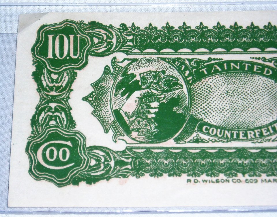 1920's "Counterfeit" Currency, I.O.U.