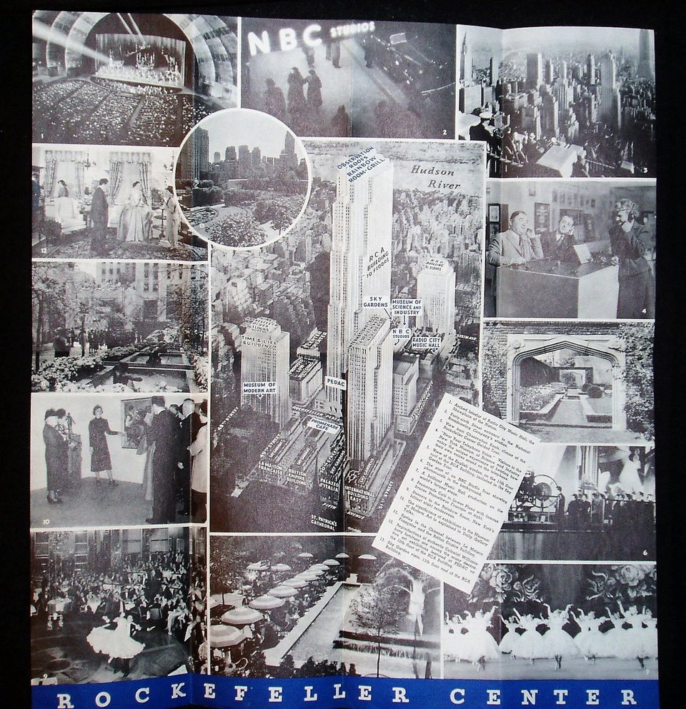 Vintage Brochure, Rockefeller Center Radio City