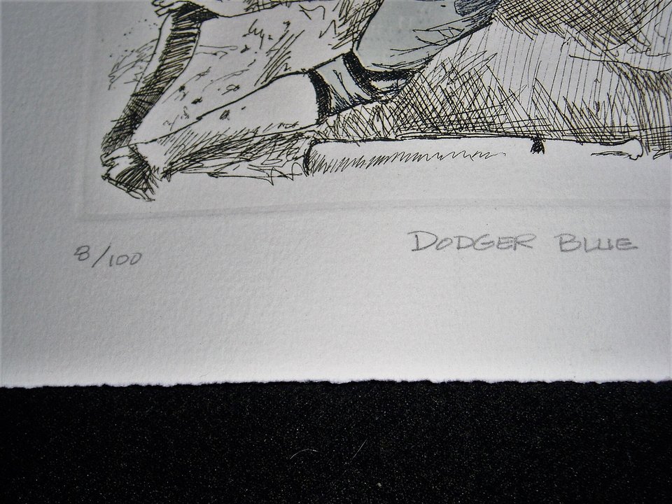Bob Tolle "Dodger Blue" Numbered Print, Low Number 8/100