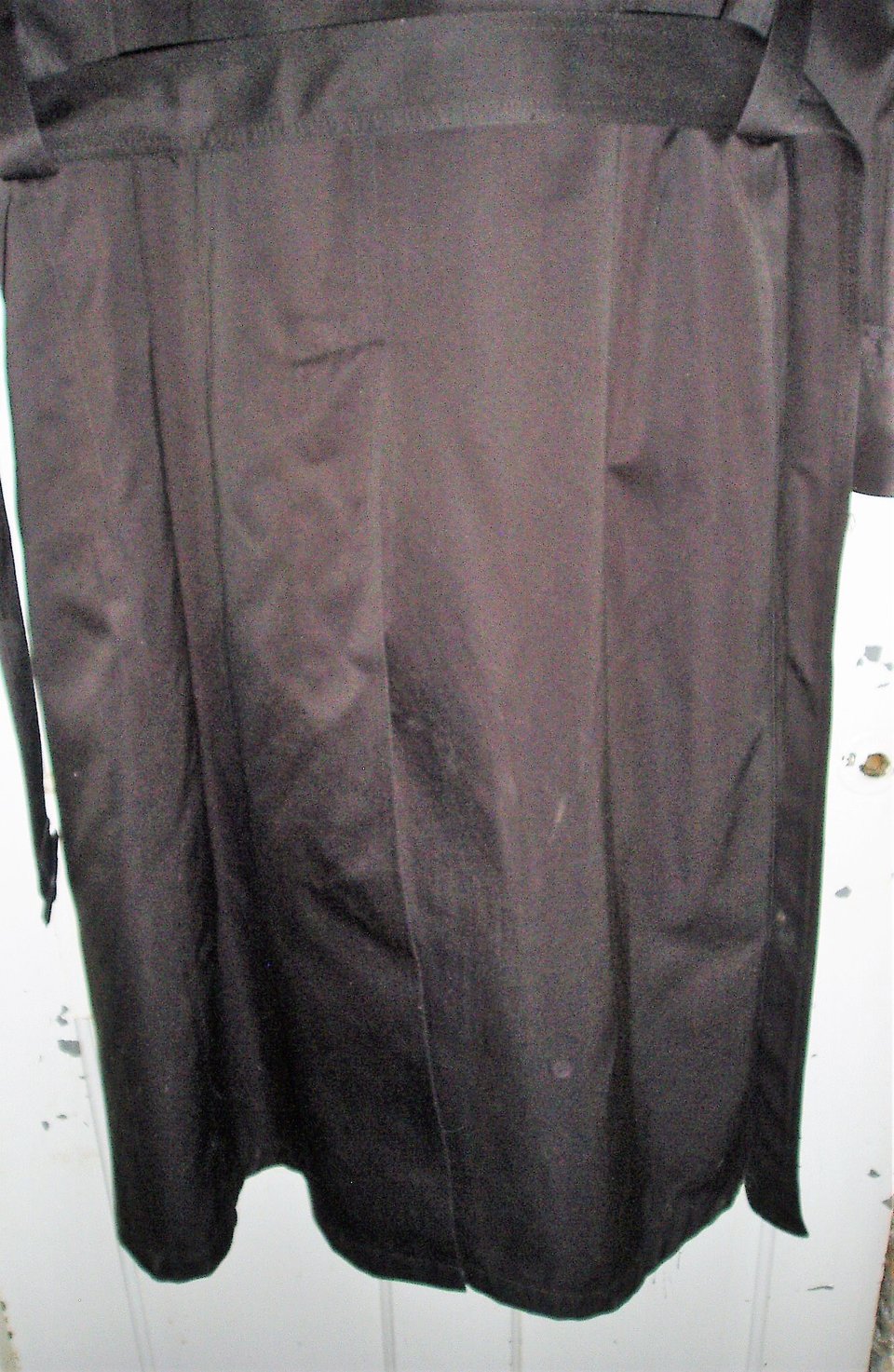 Vintage Towne London Fog Trench Coat, Zippered Liner, Size 44 Long, Black