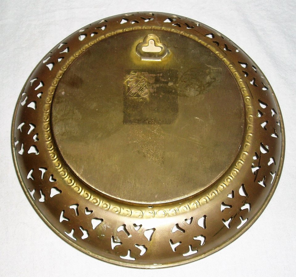 Brass Pierced Plates, Foil Pictures, Wall Hangings, England