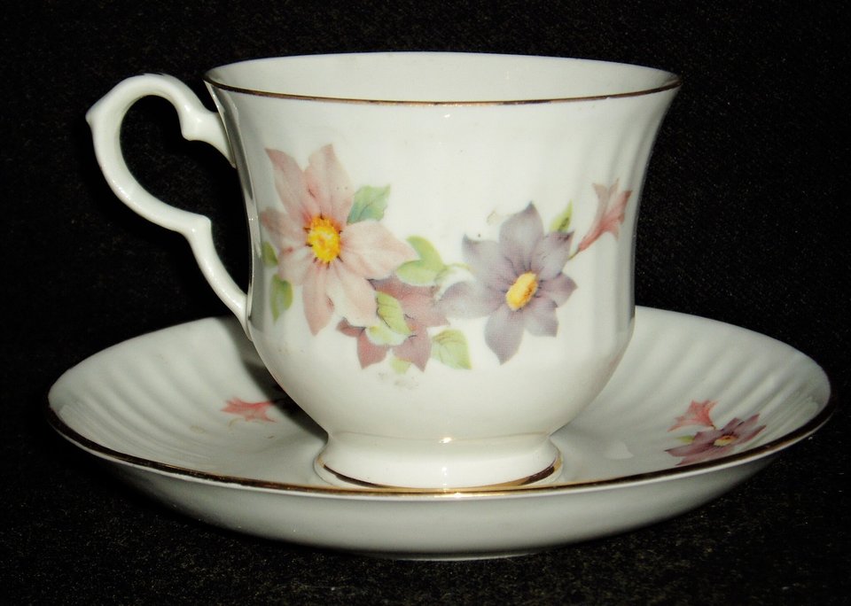 Cup & Saucer, Royal Bengal, Floral Pattern, India Bone China