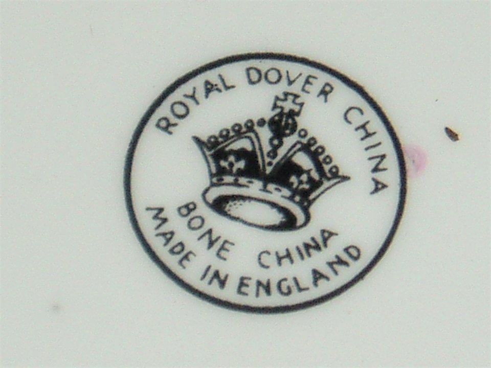 Cup & Saucer, Royal Dover, Red Roses, England Bone China,