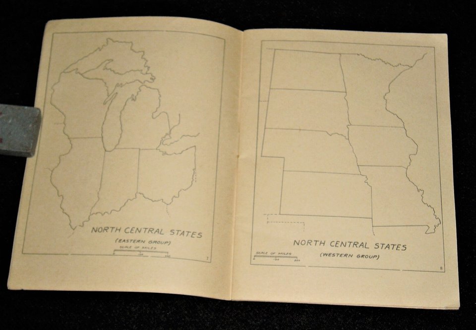 Salesman Sample, Outline Maps, Continental Press, Child's Education Booklet