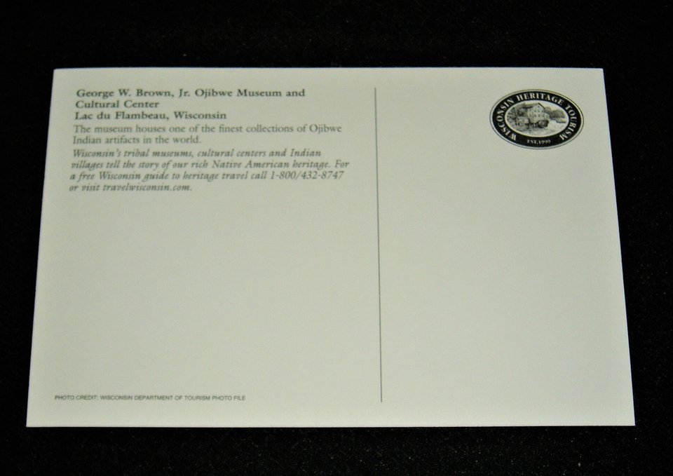 Postcard Wisconsin Heritage, George W. Brown Jr. Ojibway Museum