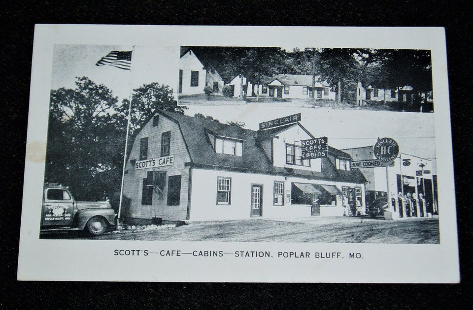 Postcard, Scott's Cafe-Cabins-Station, Advertising, Additional Cards Ship Free