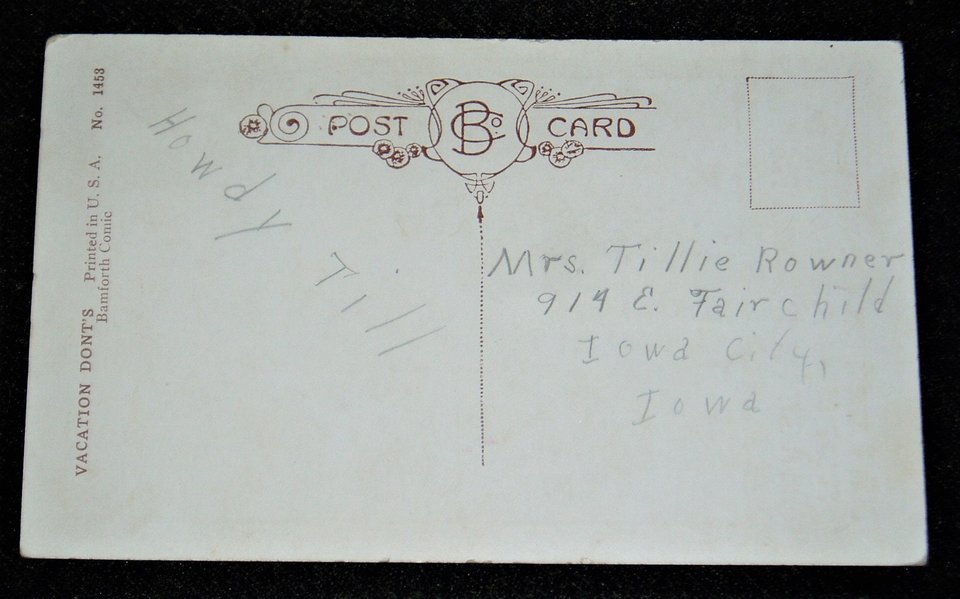 Postcard Bamroth Comics, 1453, Flapper Flopper, Add. Cards Ship Free