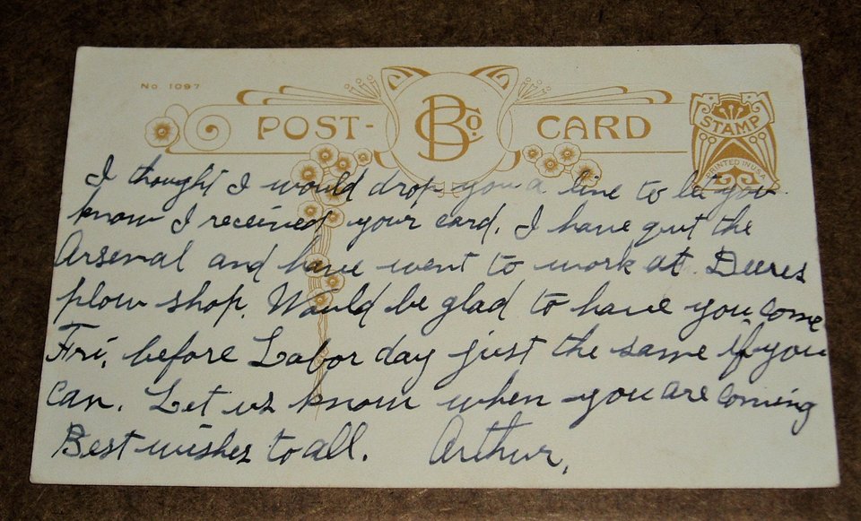 Antique Postcard, Mary and Her Little Bear Behind, 2nd Card Ships Free
