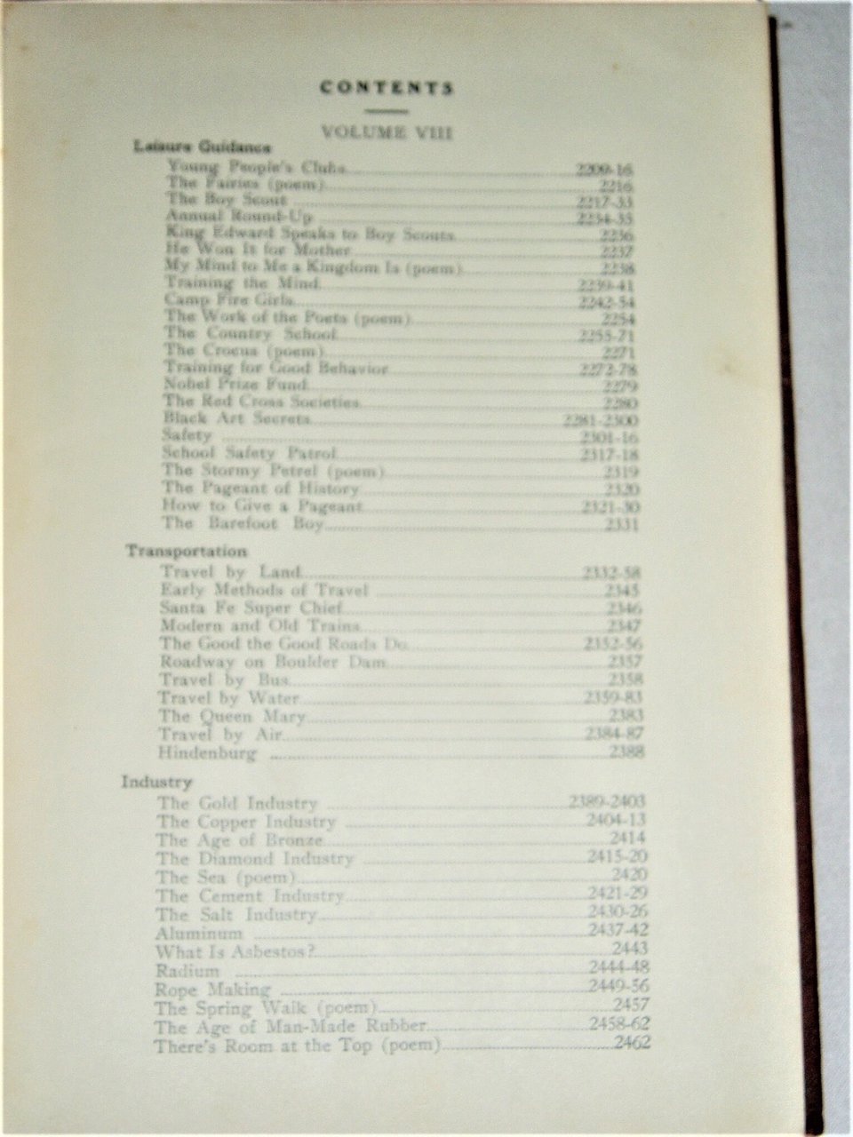 Pictured Knowledge, 1936, Ornate Embossed Cover