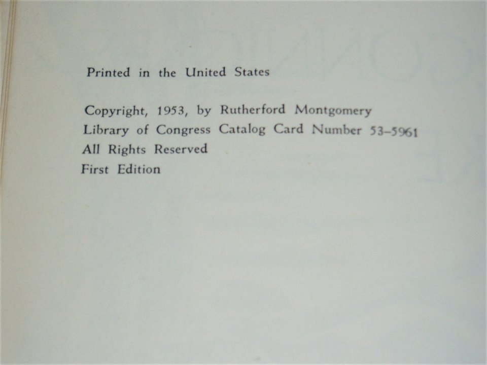 First Edition, McGonnigle's Lake, Rutherford Montgomery, Junior Literary Guild