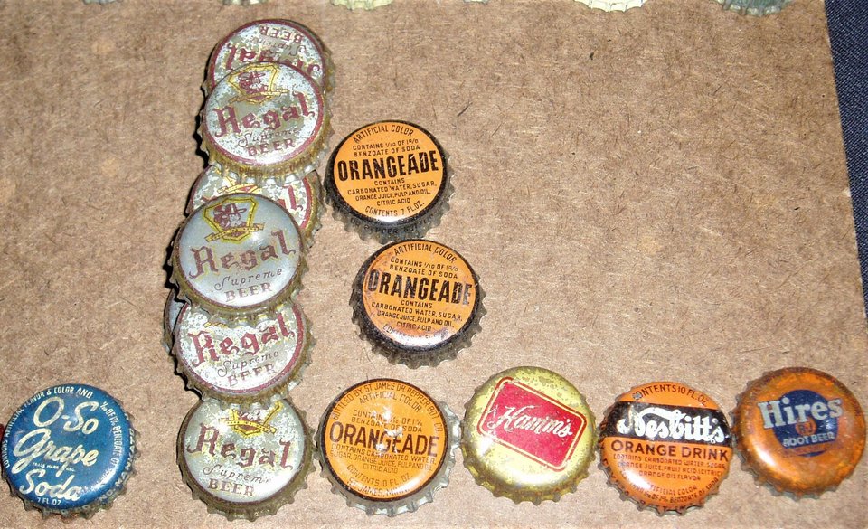 Bottle Cap Collection, 69 Caps, 21 Different