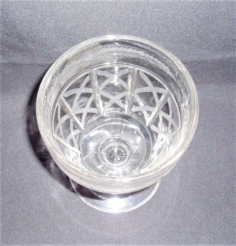 Bohemian Cut Glass Covered Candy Dish