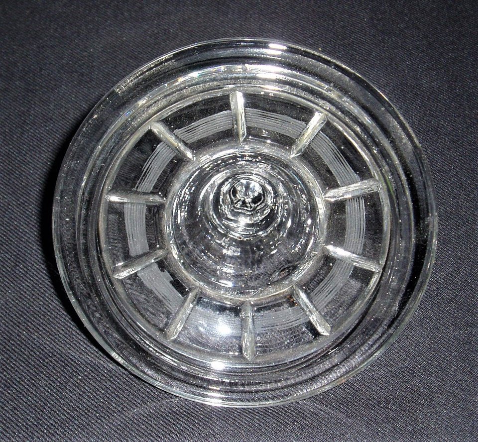 Bohemian Cut Glass Covered Candy Dish