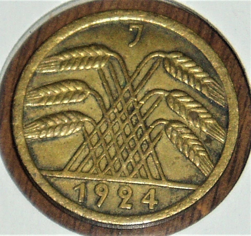 Coin Germany Weimar Republic 50 Rentenpfennig 1924-J