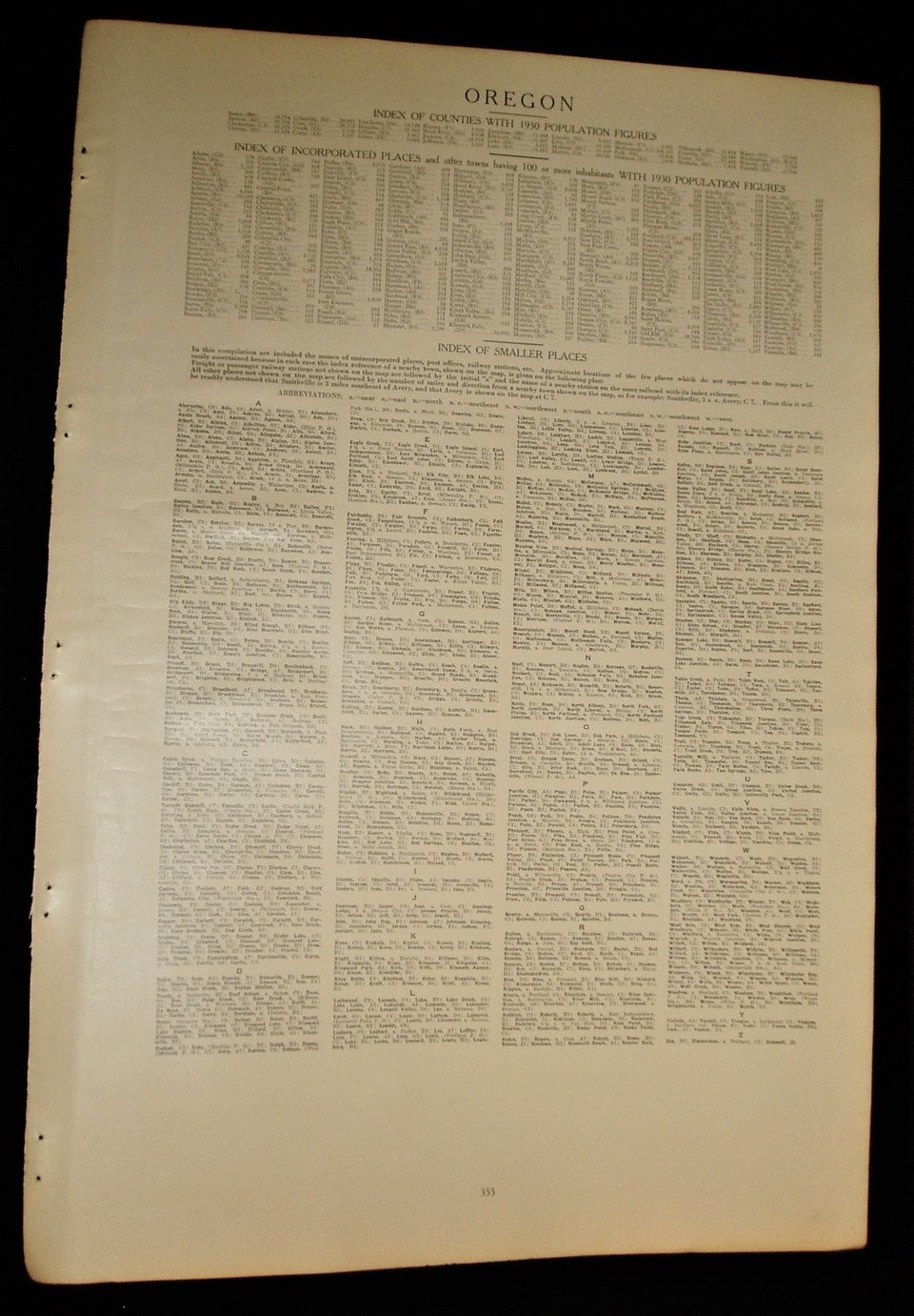 Map Page, Oregon, 1932, Large 13.5" by 19.75" 2 Full Pages