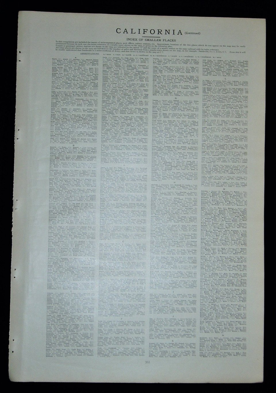 Map Page, California, 1932, Large 13.5" by 19.75" 2 Full Pages