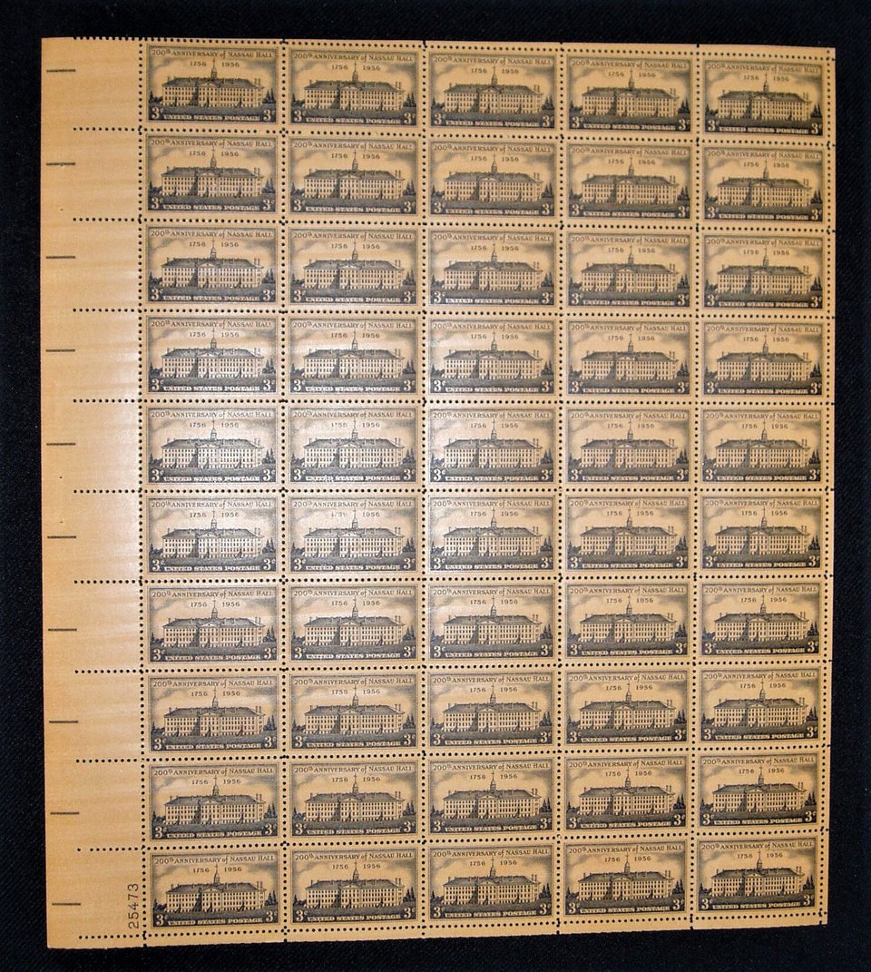 Mint 3c Stamp Sheet, Nassau Hall , Scott Catalog #1083x 50 Stamps