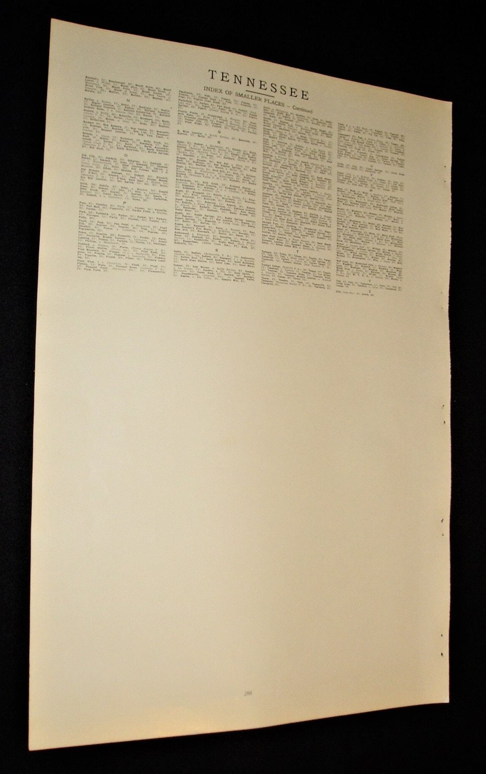 Map Page, Tennessee, 1932, Large 13.5" by 19.75" 2 Full Pages