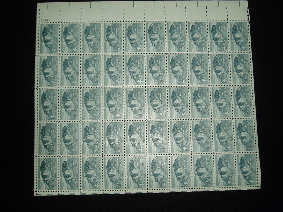 Mint 4c Stamp Sheet, Homestead Act, Scott Catalog #1198 x 50 Stamps